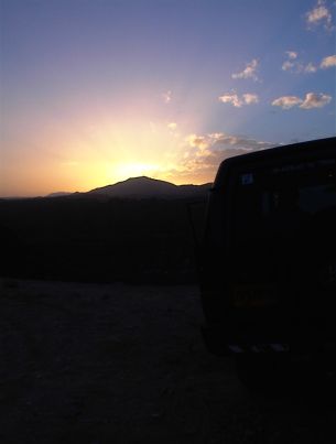 Zonsondergang wadi Schlomo